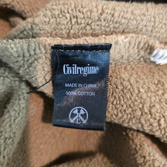 Civil Regime Floral Pullover Sweatshirt Women Large Brown Embroidered Streetwear - Picture 8 of 11